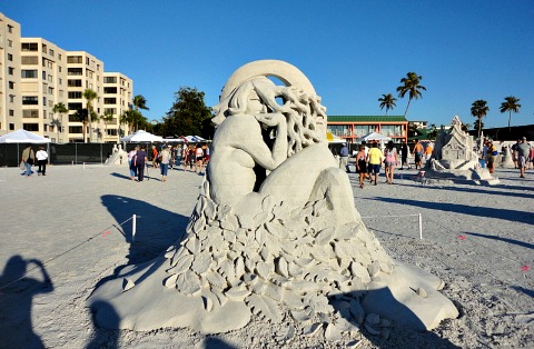 fort myers beach sand sculptures