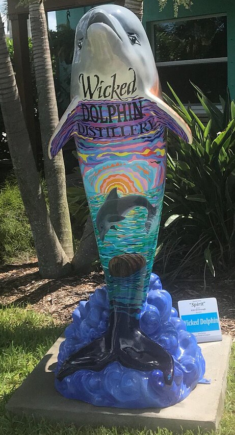 Dolphin at Wicked Dolphin Distillery